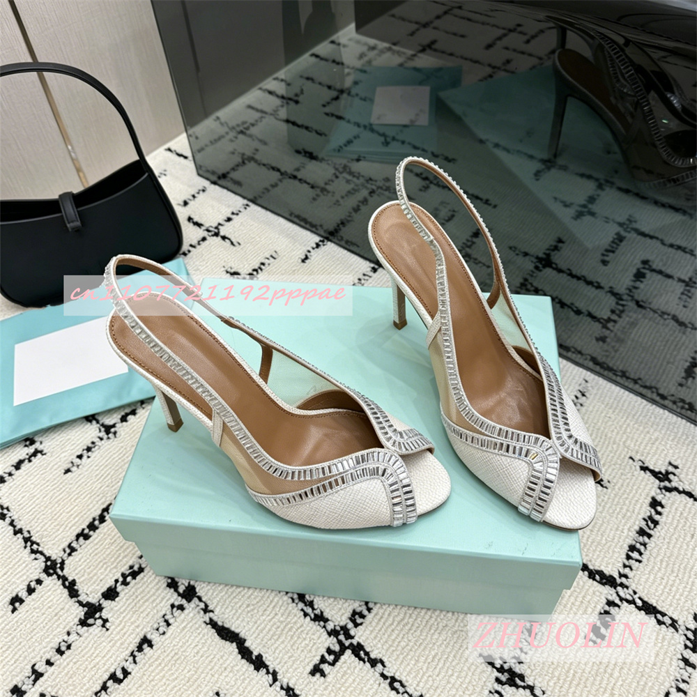 Kids Shoes Women - Luxe lederen sandalen met hoge hak,