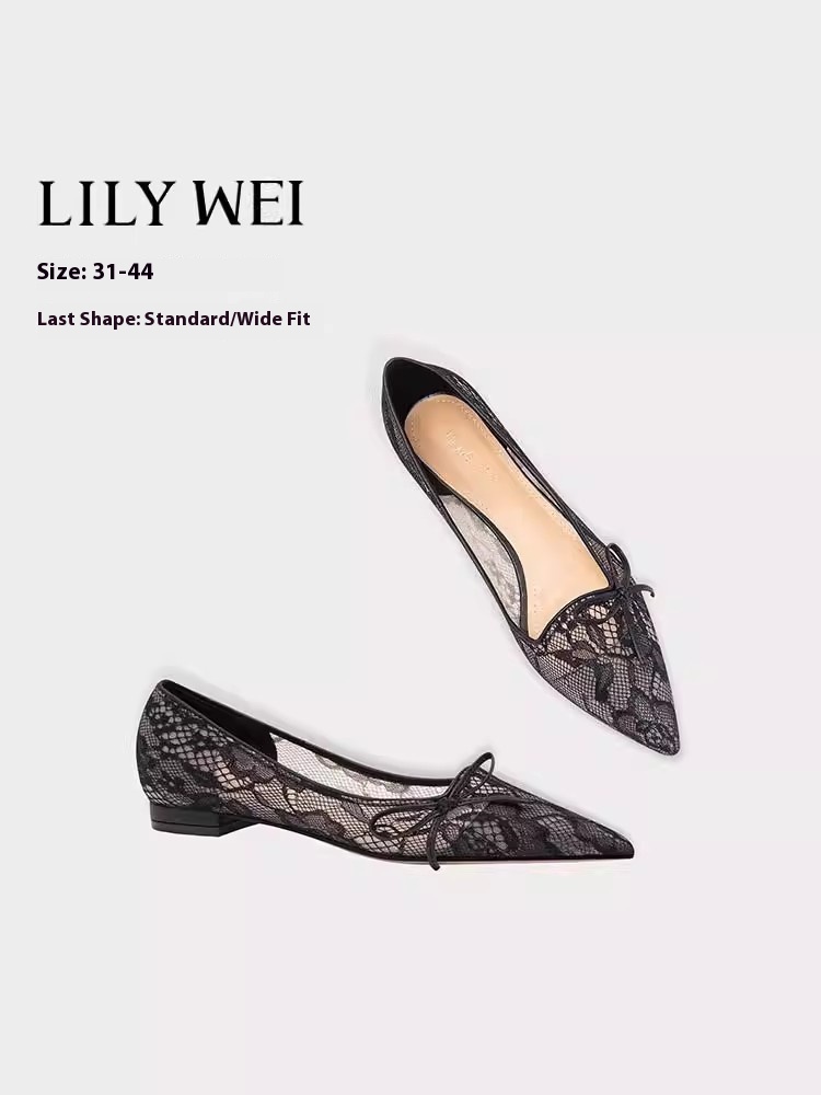 Pointed Toe Flat - Platte naaldhakken lente en zomer nieuwe