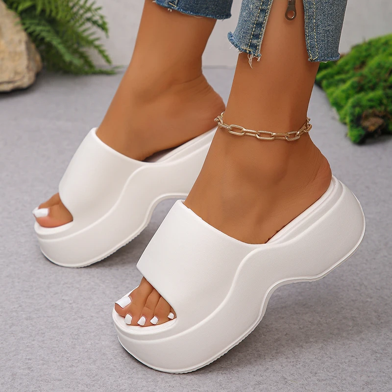 Women Shoes Wedges - Chunky Platform Slippers voor Vrouwen Zomer