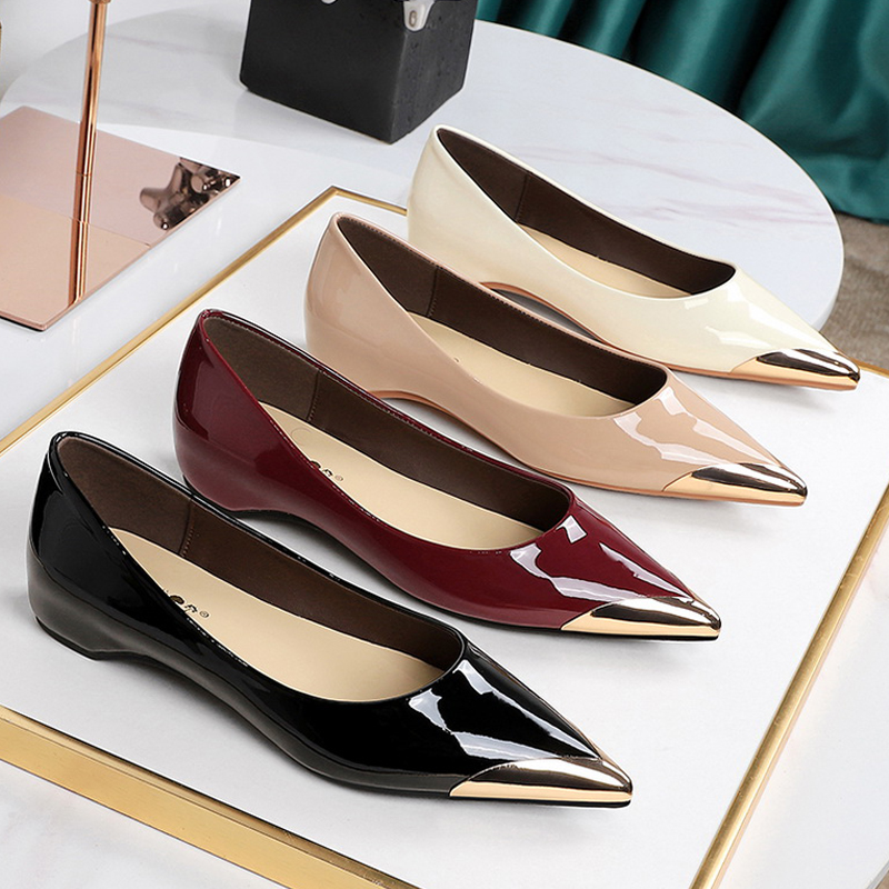Women Shoes Wedges - BIGTREE Schoenen Lage Hakken Damesschoenen Lakleer
