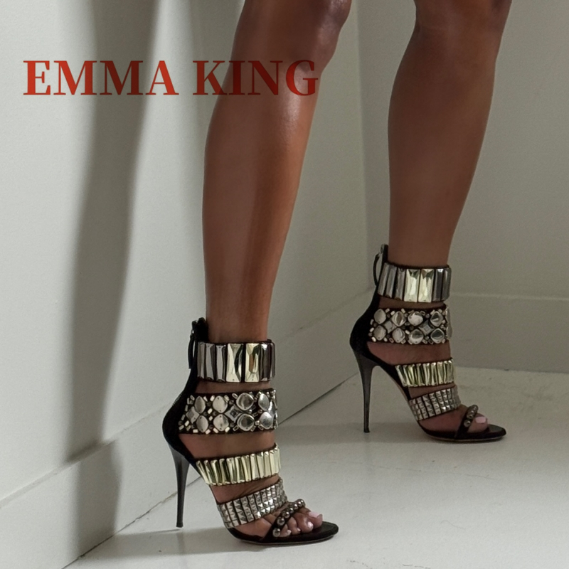 Women Shoes Formal - Zwart verfraaid enkelbandje sandalen zomer vrouwen