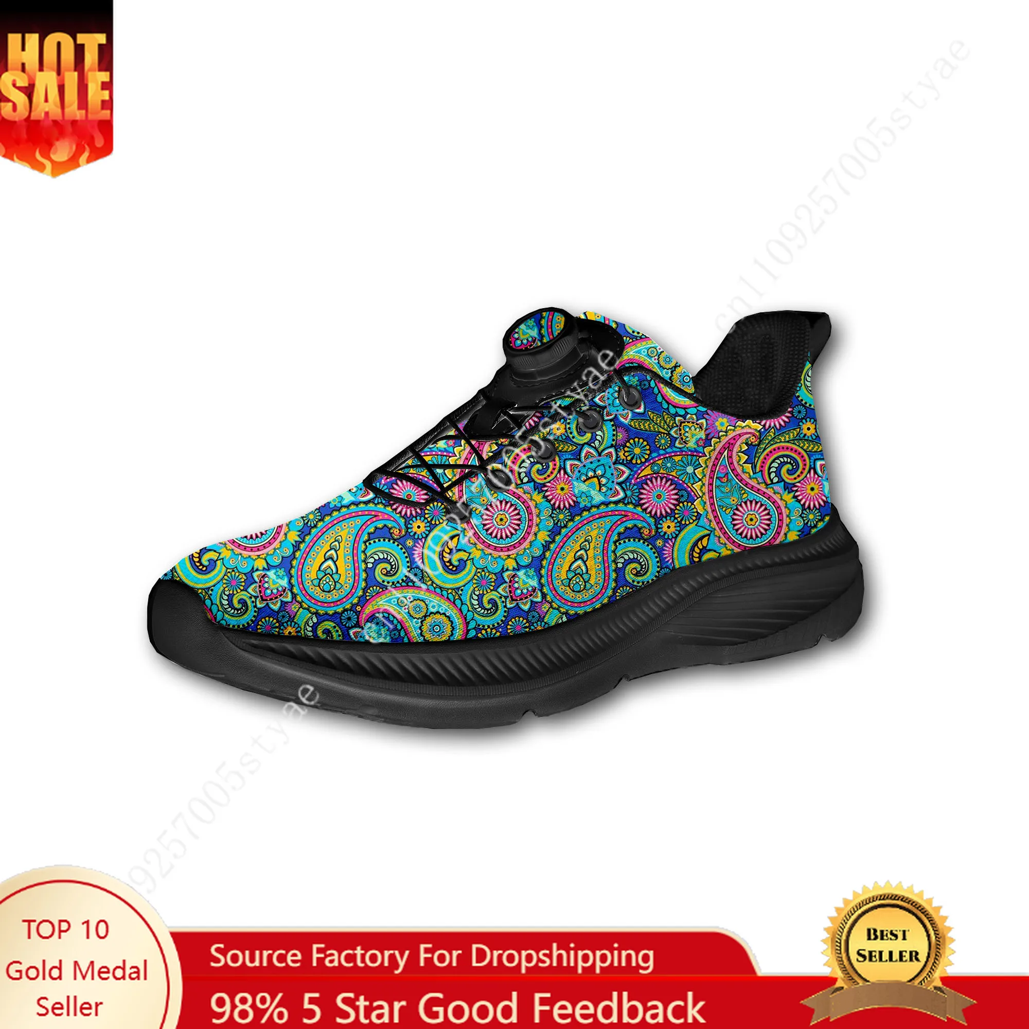 Women Shoes Sneakers - Boheemse Mandala bloemenprint op maat gemaakte
