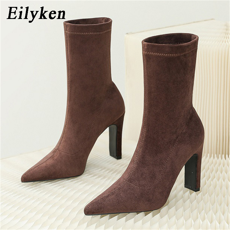 Sock Boot Women - Eilyken Winter Dikke Hak Sok Flock
