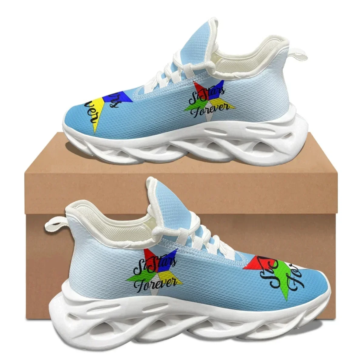Women'S Shoes For Tennis - Hemelsblauw Pentagram OES-patroon Nieuw paar schoenen