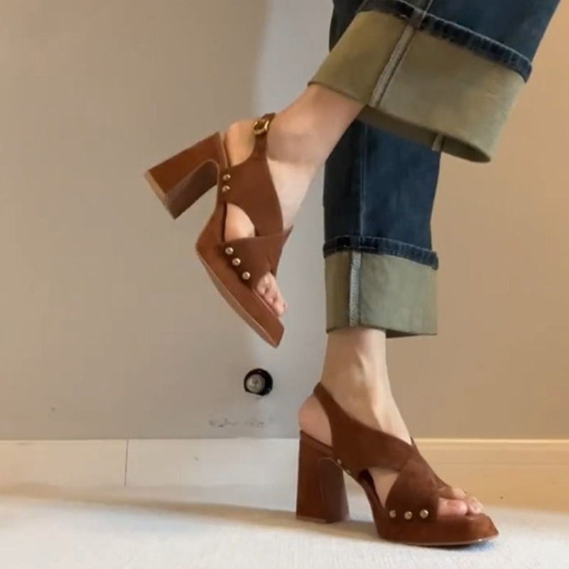 Platform Sneakers Chunky - 2026 Nieuwe Niche Chunky High-heeled Open-toe