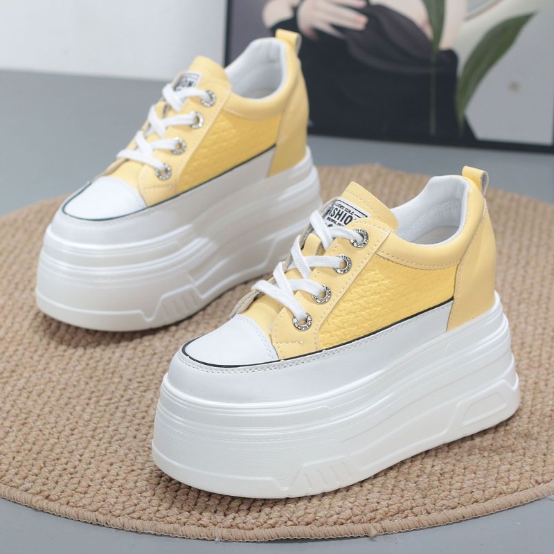 Platform Sneakers Chunky - 2026 Nieuwe 10CM Echt Lederen Comfortabele