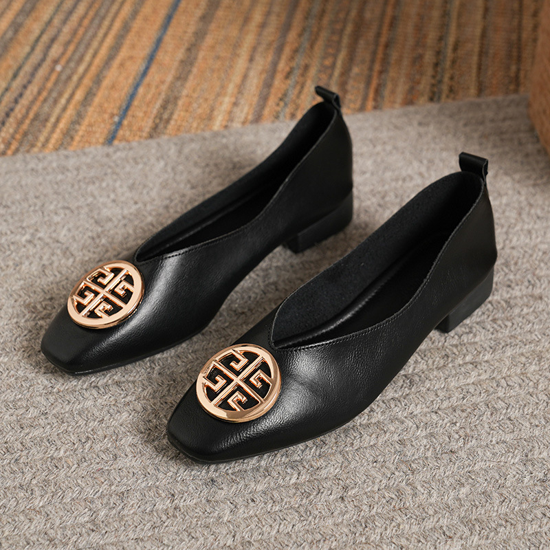 Women Shoes Zara - Dames vierkante neus lage hakken effen