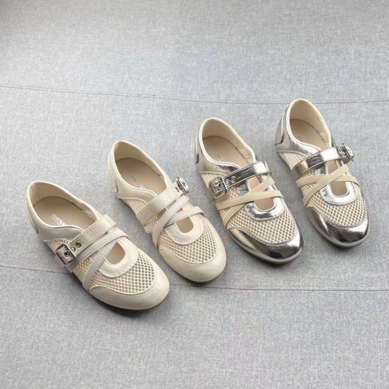 Women Shoes Sneakers - Nieuwe gevlochten holle sneakers met gesp,