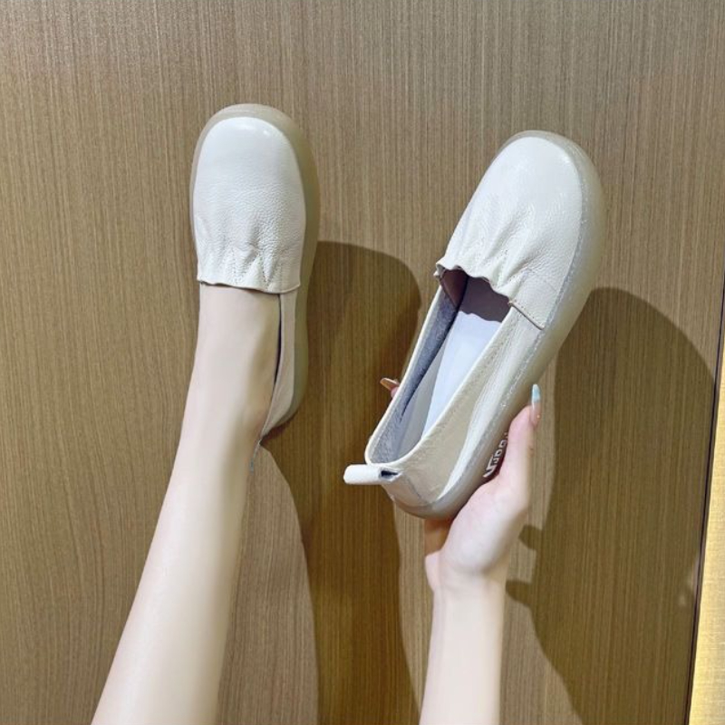 Loafer Flat Women - Lente en herfst ​ Witte loaferschoenen