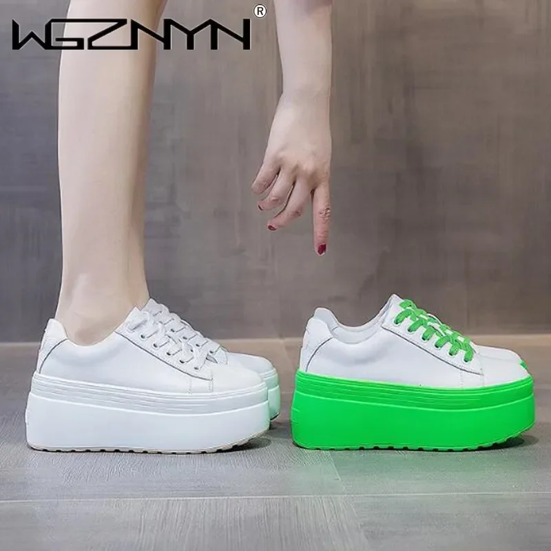 Platform Sneakers Chunky - Luxe herfst echt leer dames casual