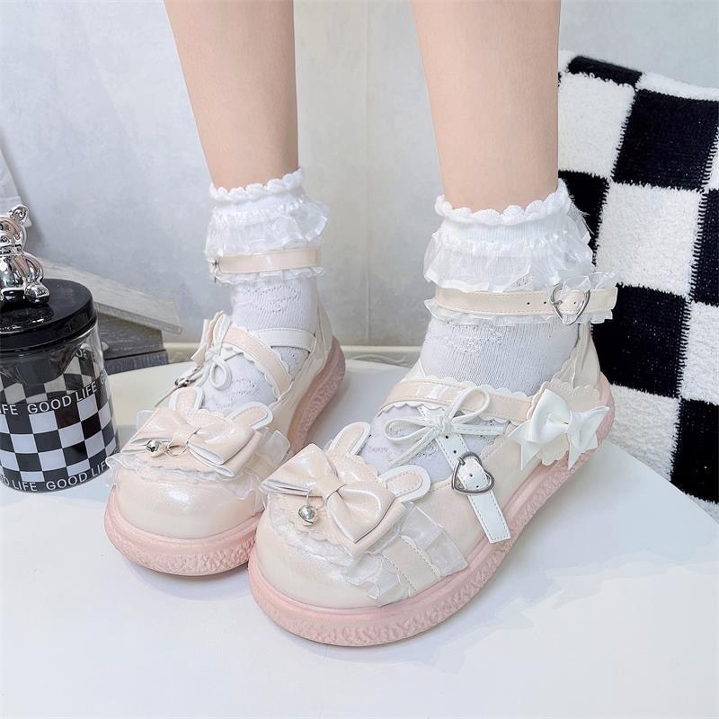 Women Shoes Wedges - Zoete ronde kop schattig meisje Lolita
