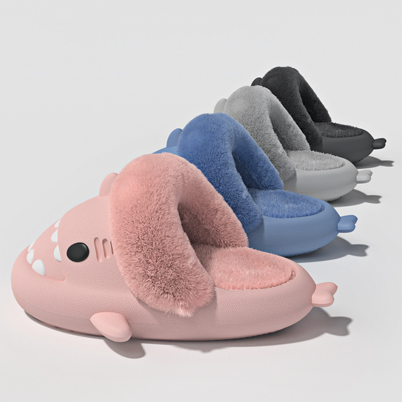 Women'S Shoes Water Resistant - Vrouwen Leuke Cartoon Haai Slippers Heren