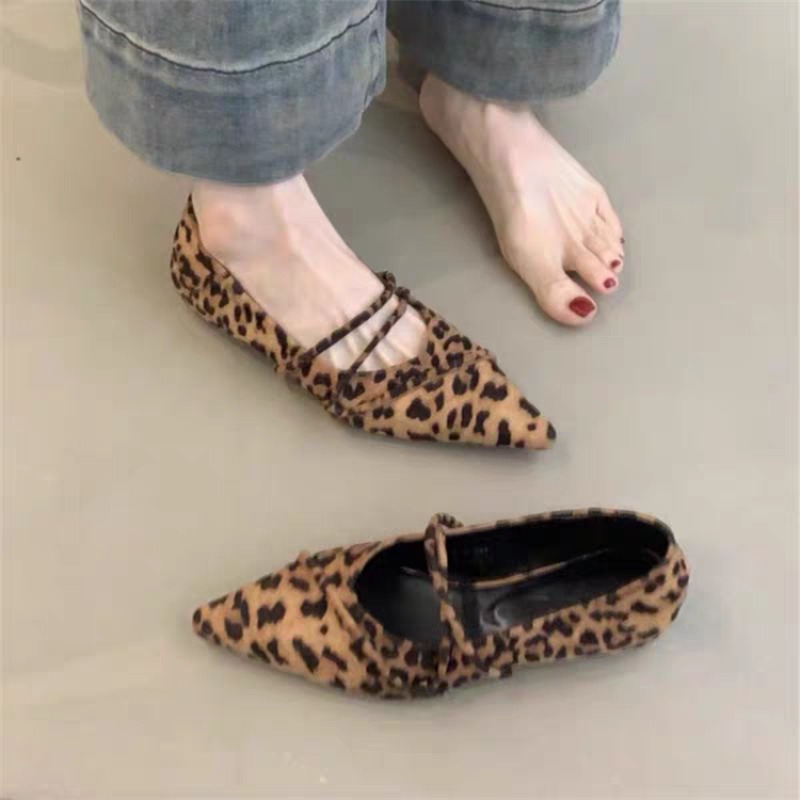 Pointed Toe Flat - Retro platte balletdans enkel schoenen instappers
