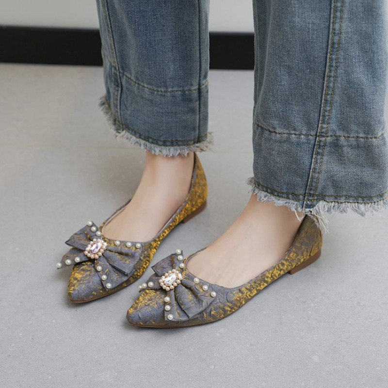 Pointed Toe Flat - Platte glanzende schoenen dames 2026 nieuwe