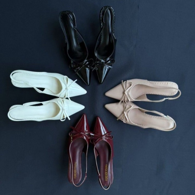 Pointed Toe Flat - Dames Sandalen met spitse neus Slingback
