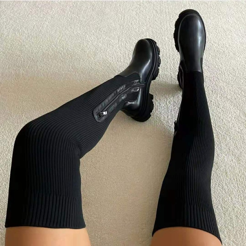 Sock Boot Women - 2025 Winter Schoenen Vrouwen Sokken Laarzen