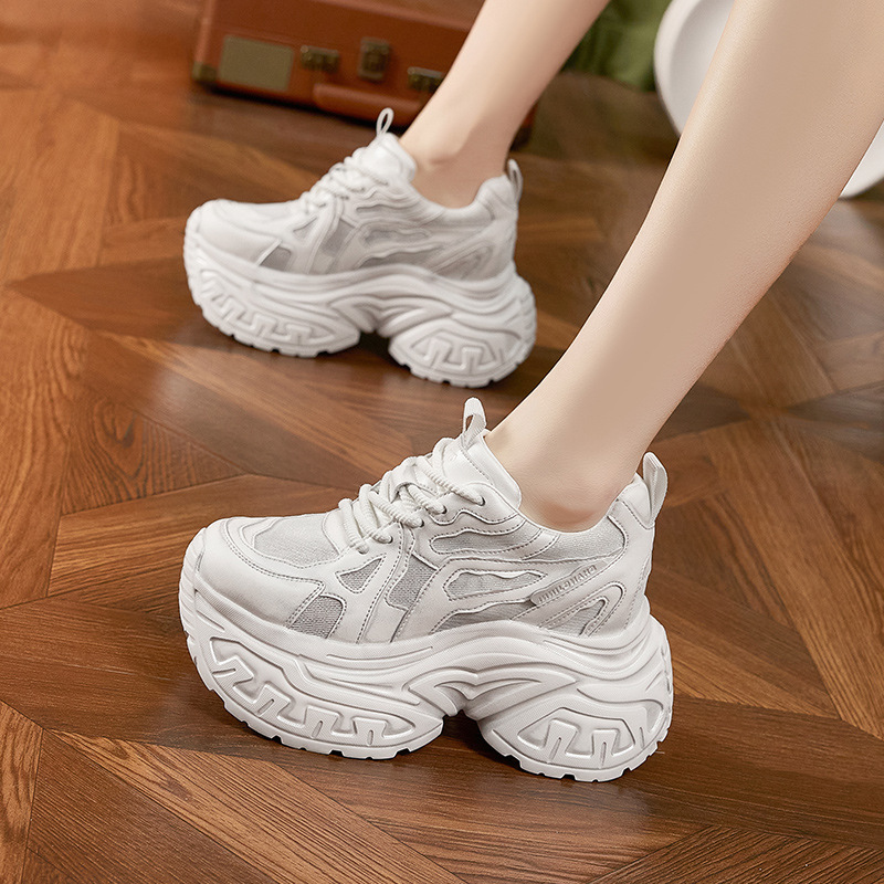 Platform Sneakers Chunky - Dames Chunky Platform Sneakers Ademend Mesh