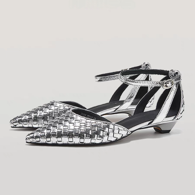 Women Shoes Brand - Puntschoen Lage Hakken Vrouwen Elegante Sandalen