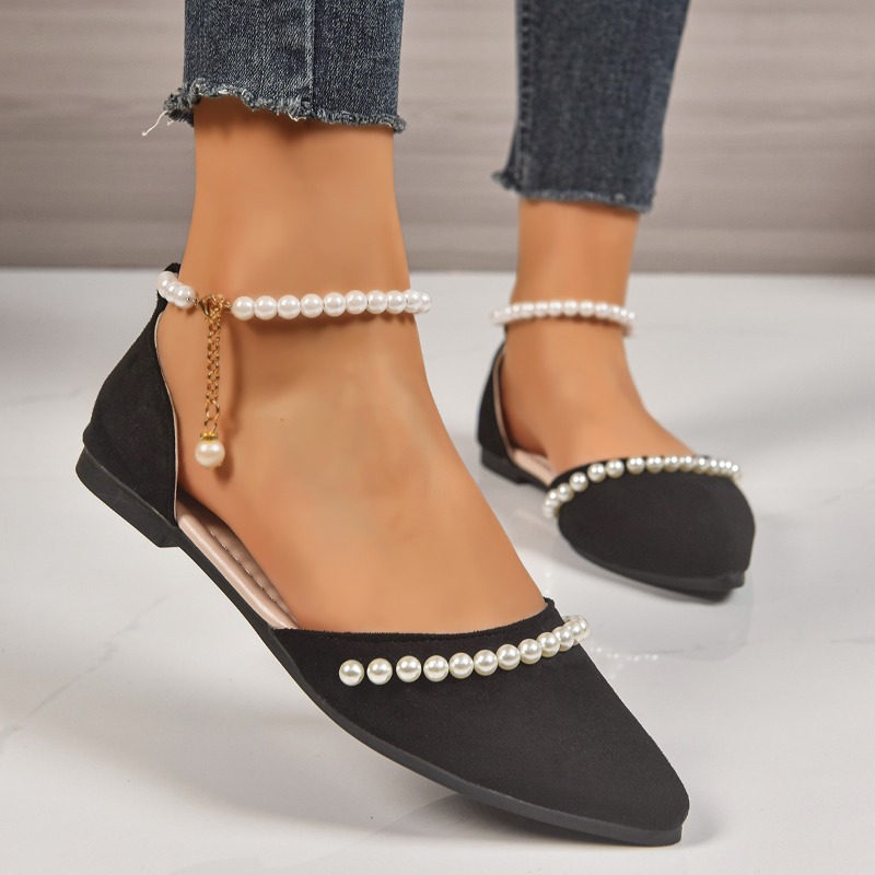 Women Shoes Elegant - Pareldecoratie Platte schoenen met puntige neus