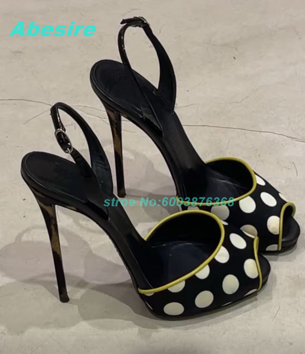 Polka Dot Patchwork Tweekleuri - Women'S Shoes Y2K recensie en prijs