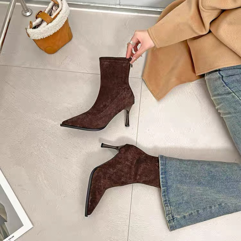 Puntige dames enkellaarsjes me - Sock Boot Women recensie en prijs