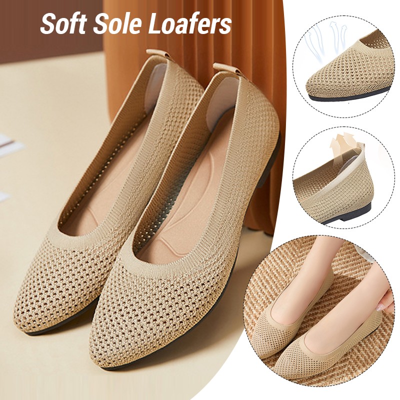 Vrouwen Platte Schoenen Gebrei - Loafer Flat Women recensie en prijs