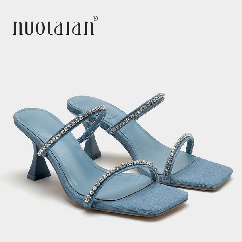 Denim Strass Hakken Sandalen V - Women Shoes Zara recensie en prijs