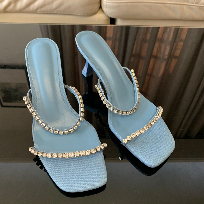 Denim Strass Hakken Sandalen V - Women Shoes Zara recensie en prijs