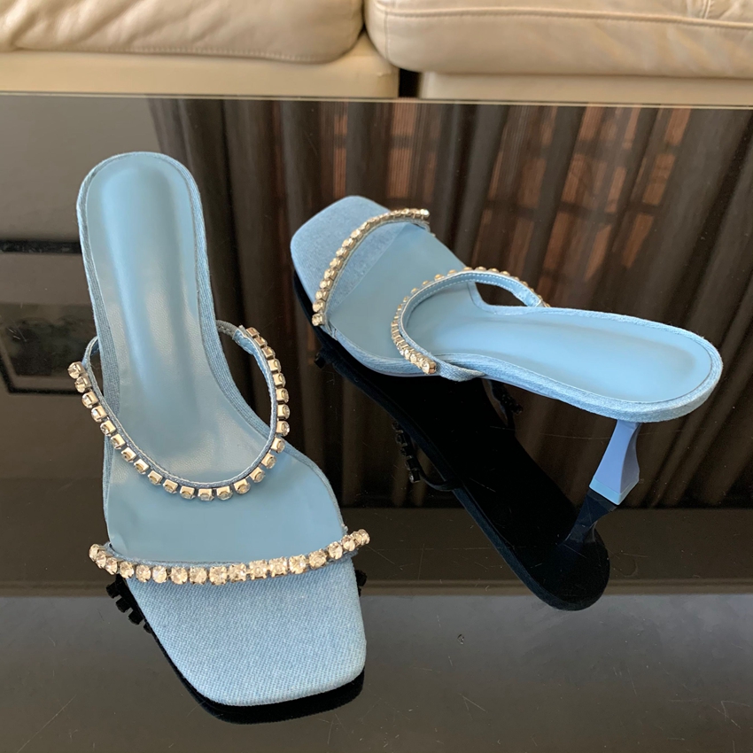 Denim Strass Hakken Sandalen V - Women Shoes Zara recensie en prijs