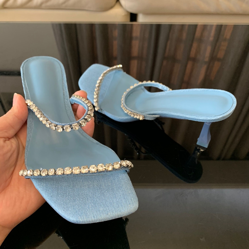 Denim Strass Hakken Sandalen V - Women Shoes Zara recensie en prijs