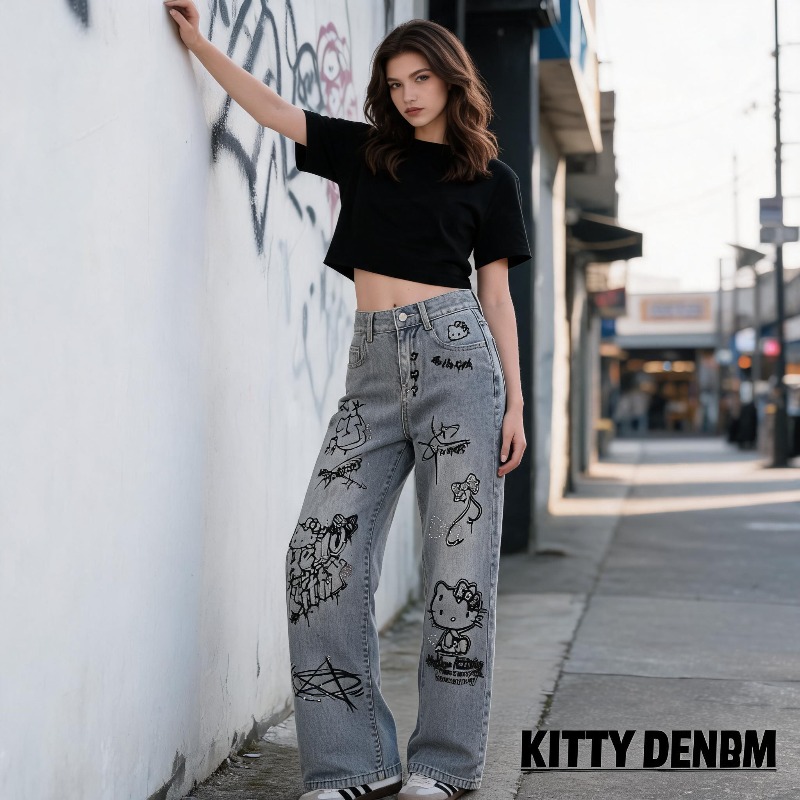 Leuke Keiokitty Strass Graffit - Women Shoes Jeans recensie en prijs