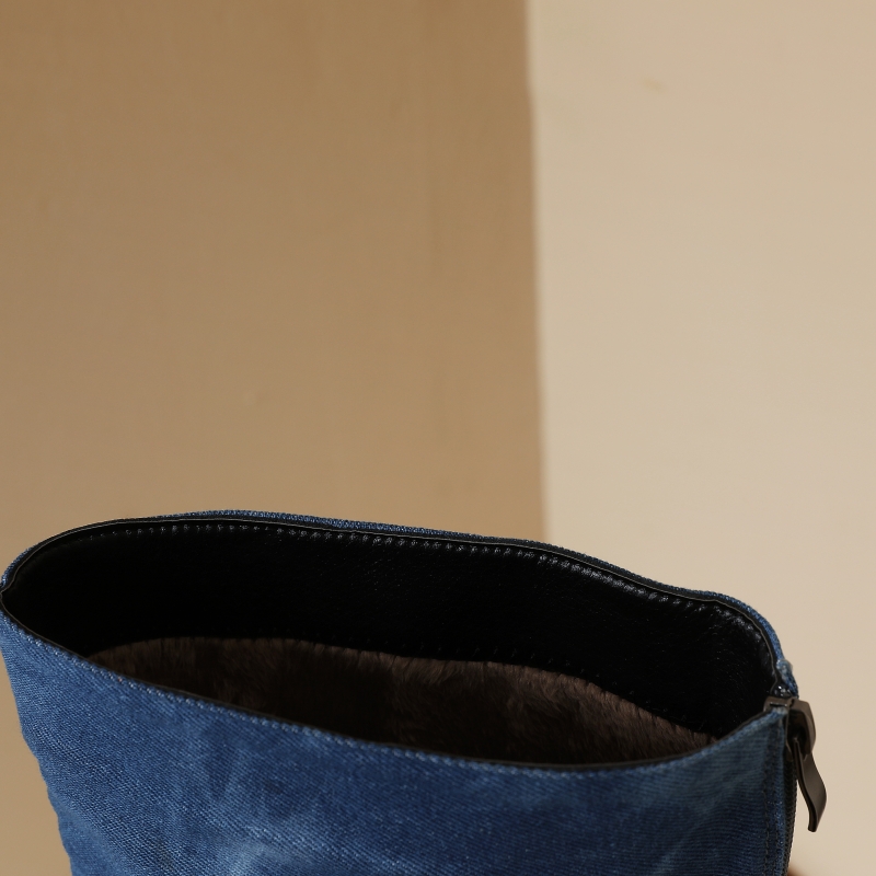 Blauwe Jeans Kniehoge Laarzen  - Women Shoes Jeans recensie en prijs