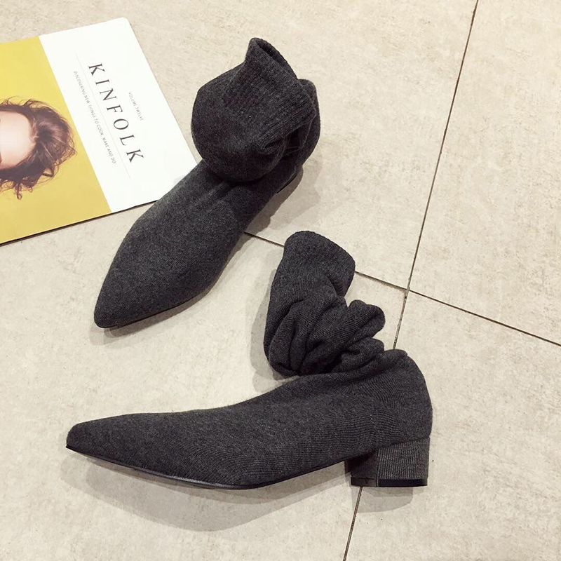 Zwarte lage hakken dames stret - Sock Boot Women recensie en prijs