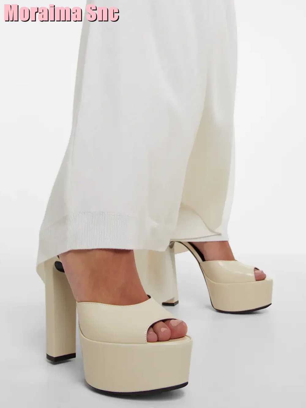 Peep Toe Platform Lakleer Sand - Platform Sneakers Chunky recensie en prijs