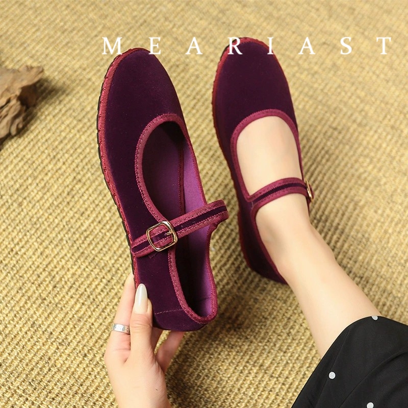 Rode Mary Jeans Flats Schoenen - Women Shoes Jeans recensie en prijs