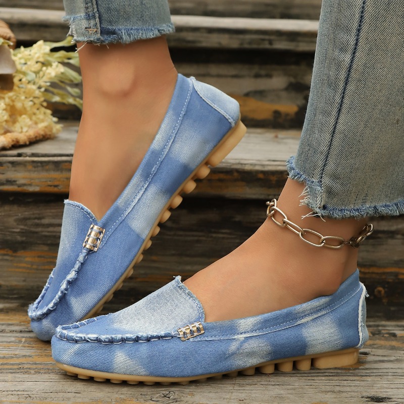 Mode lichtblauwe denim instapp - Loafer Flat Women recensie en prijs