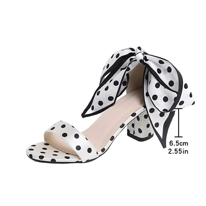 Vintage zwart-witte polkadot e - Women'S Shoes Y2K recensie en prijs