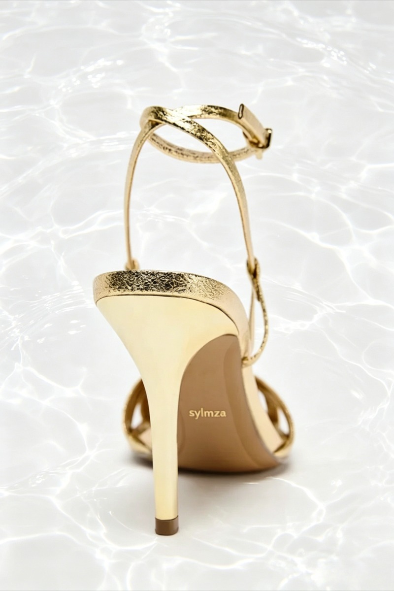 Fashion Gold Dunne Hakken Sand - Women Shoes Brand recensie en prijs