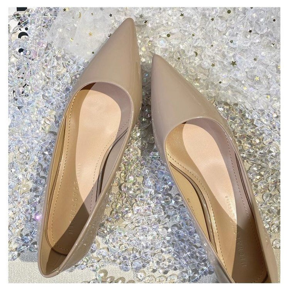 Franse stijl gepatenteerd lede - Pointed Toe Flat recensie en prijs