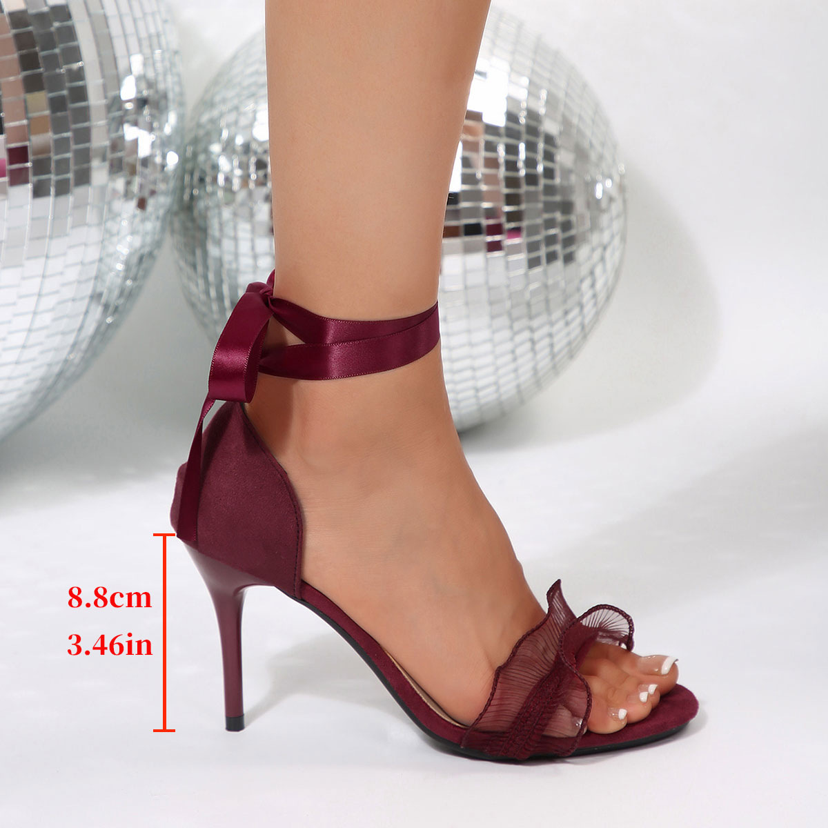 Kant decoratieve zwarte hoge h - Women Shoes Formal recensie en prijs